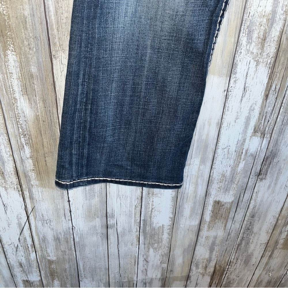 Rock Revival Luna Bootcut Jeans 28 Medium Wash Sequin Pocket Stretch Denim - Picture 3 of 6